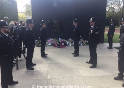 police officers by the national police memorial
